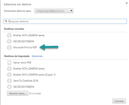 imprimindo o extrato bancário CEF em pdf no google chrome